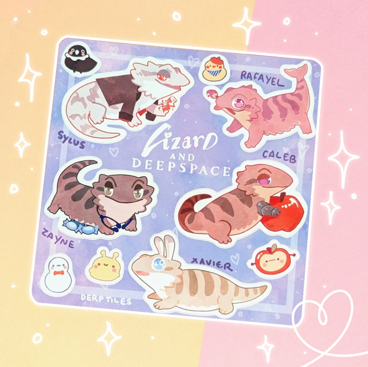 Lizards and Deepspace Sticker Sheet