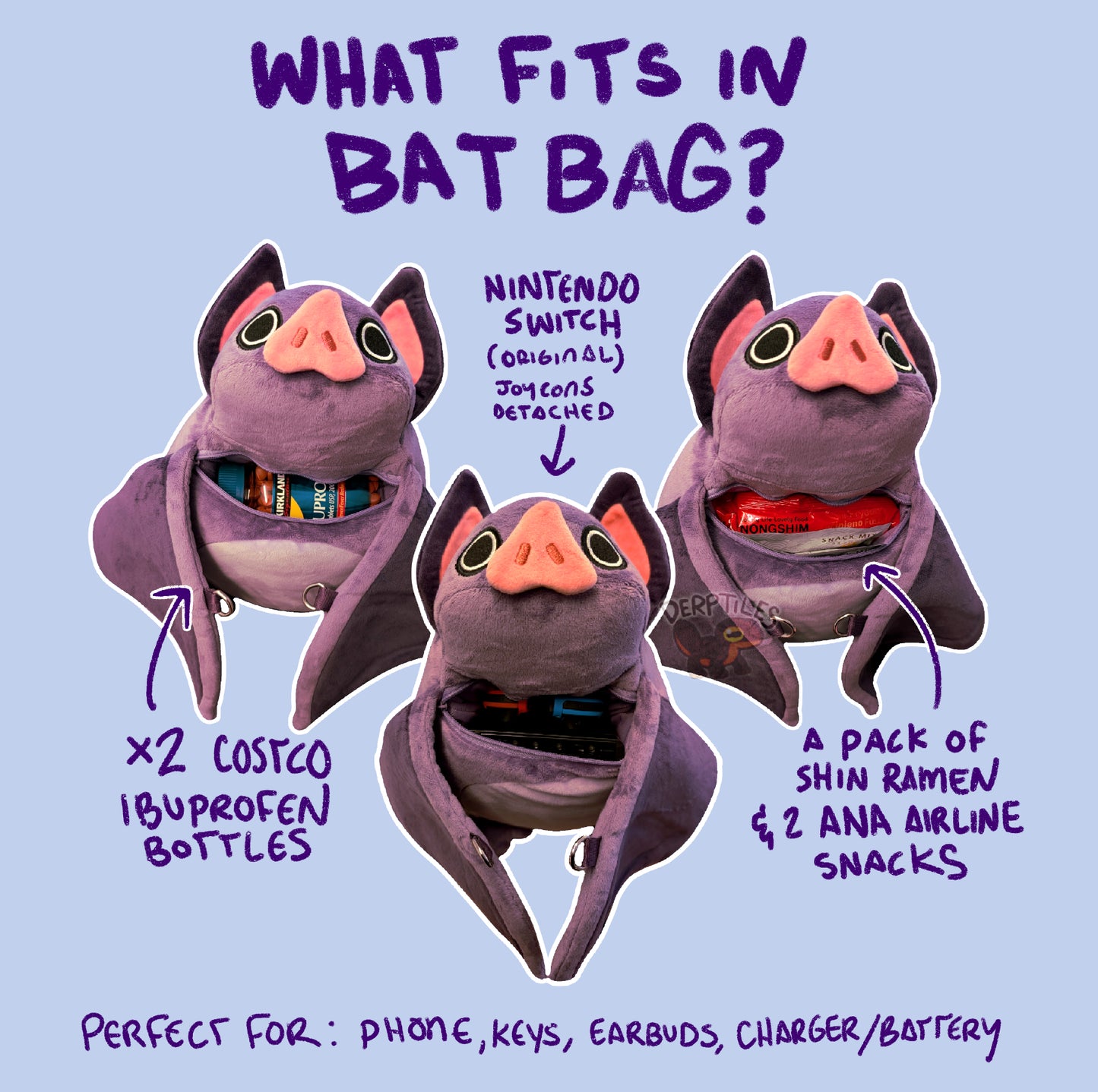 Bat Plush Bag