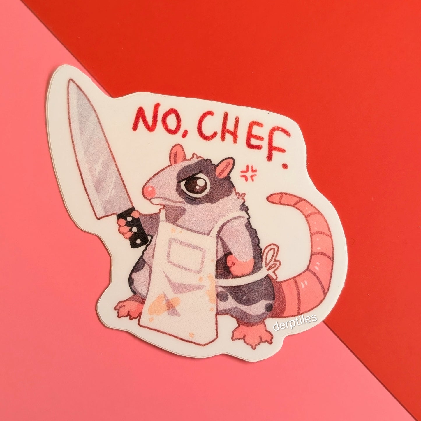 "No, Chef" Rat Sticker