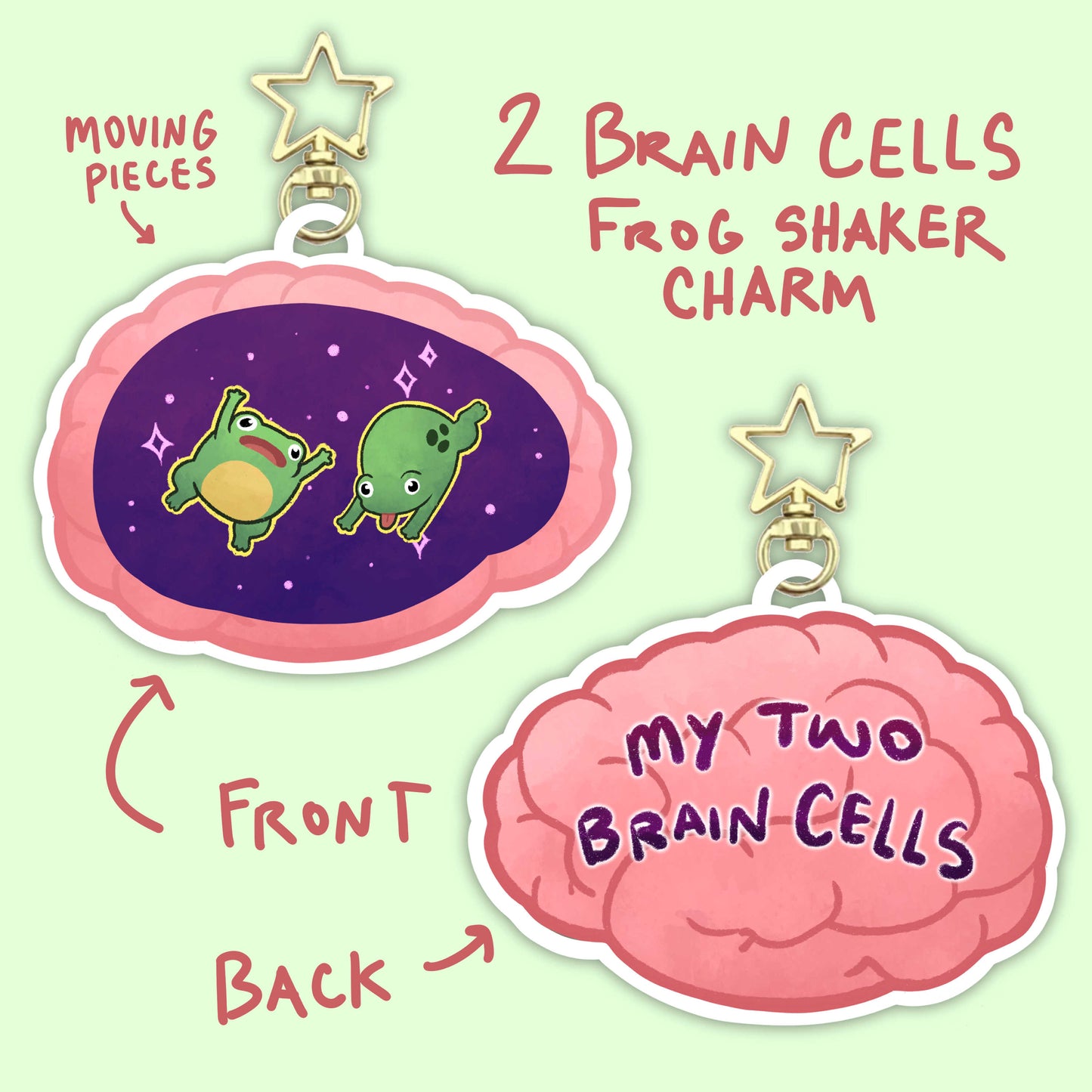 Two Brain Cells Charm (Shake-able!)