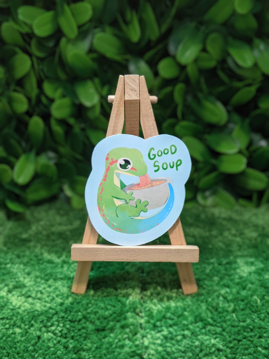 "Good Soup" Gecko Sticker
