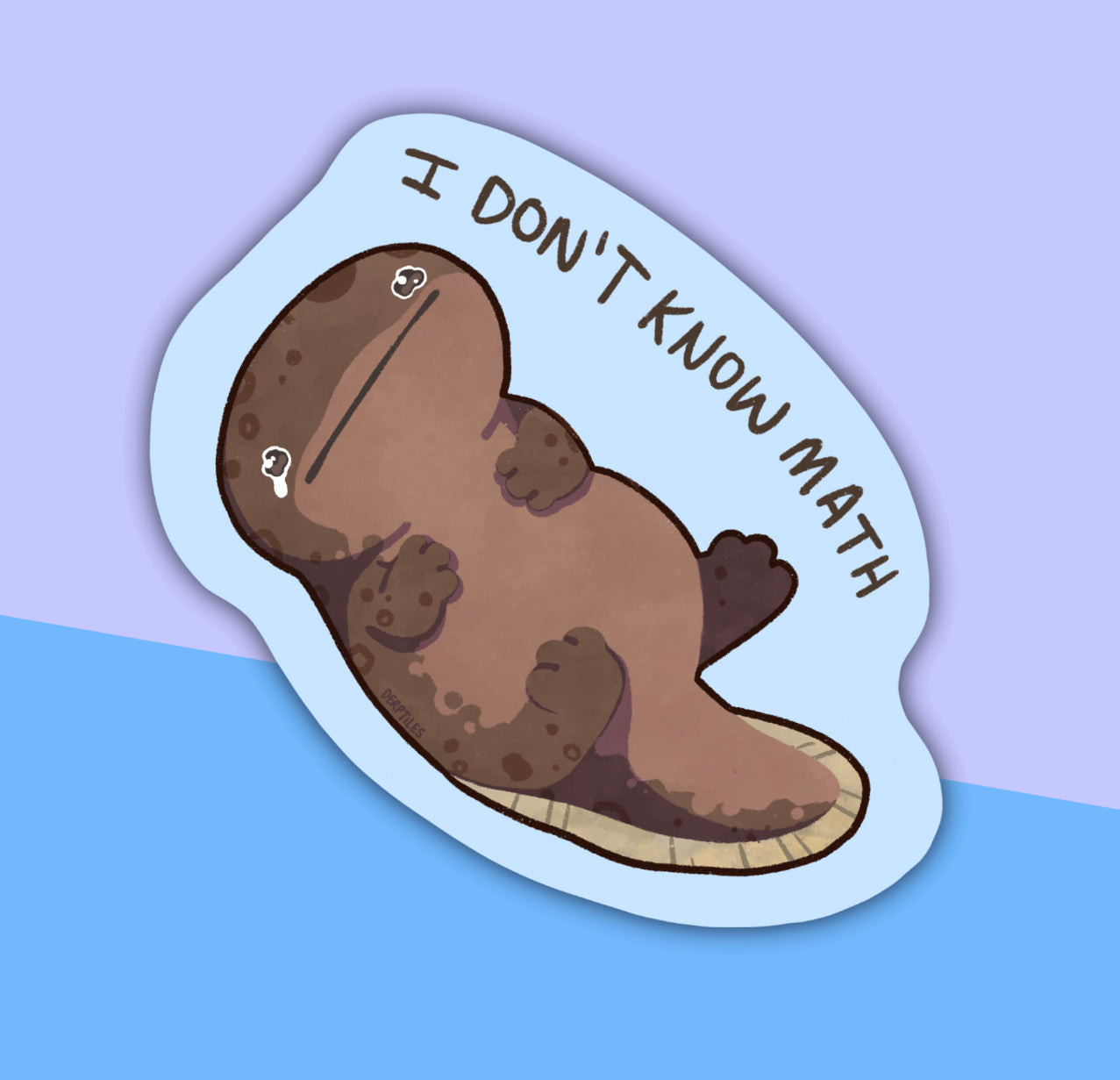 "Idk Math" Giant Salamander Sticker