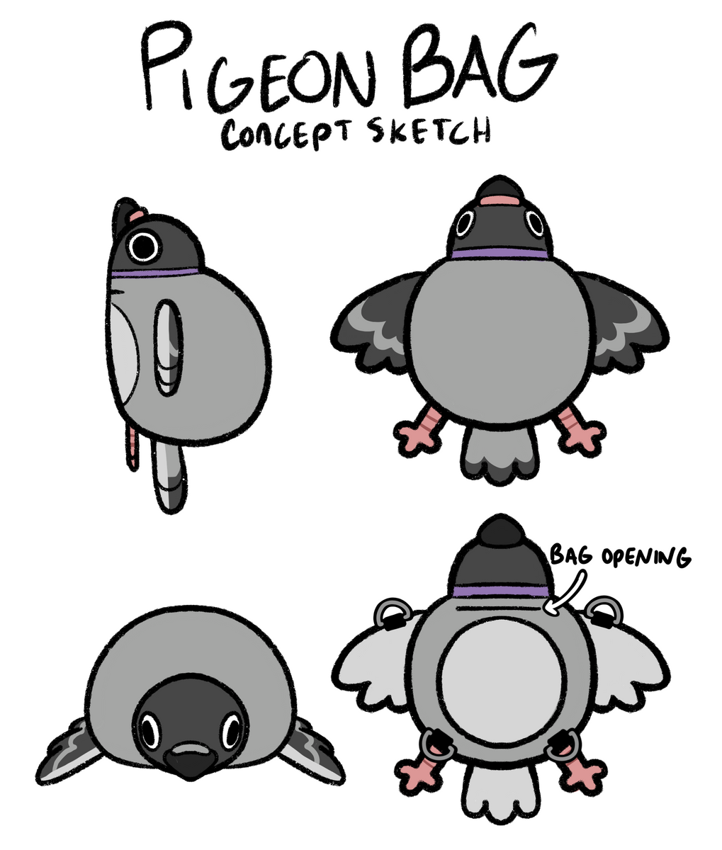 Pigeon Backpack Derptiles pigeon-backpack-derptiles