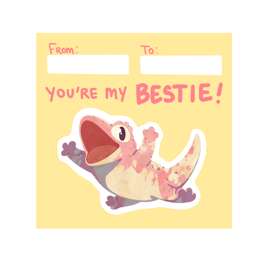 Sticker Card: "You're My Bestie!" Crestie Edition