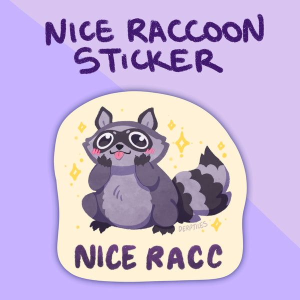 Nice Raccoon Sticker