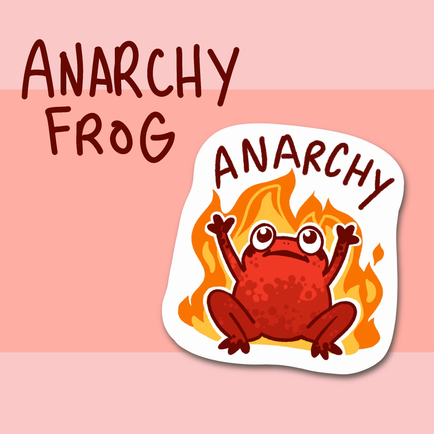 "Anarchy" Frog Sticker