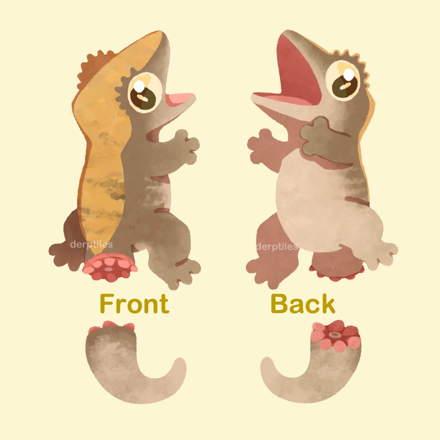 Dangly Crested Gecko Charm
