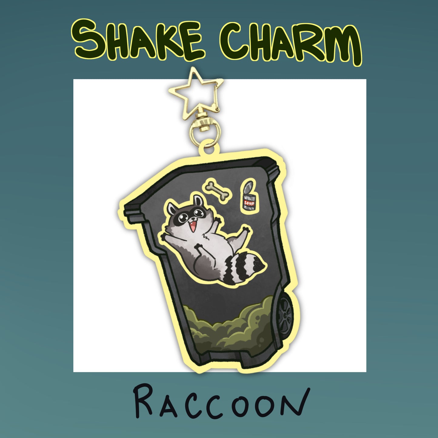 Garbagechild Raccoon Charm (Shake-able!)