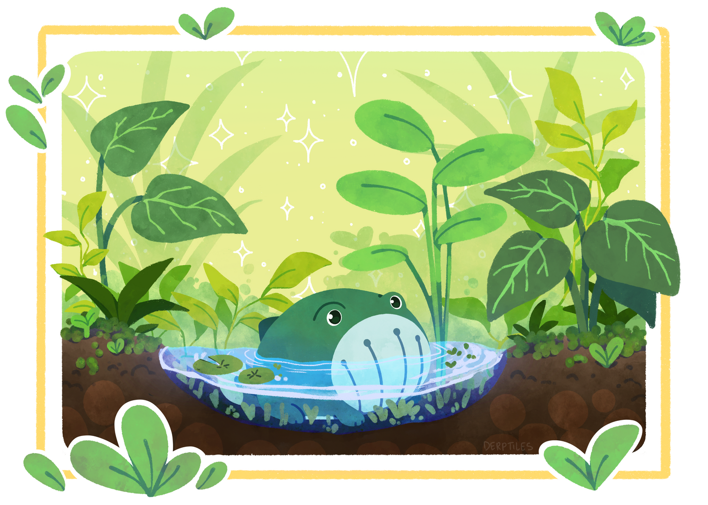 Frogwhale Terrarium Print