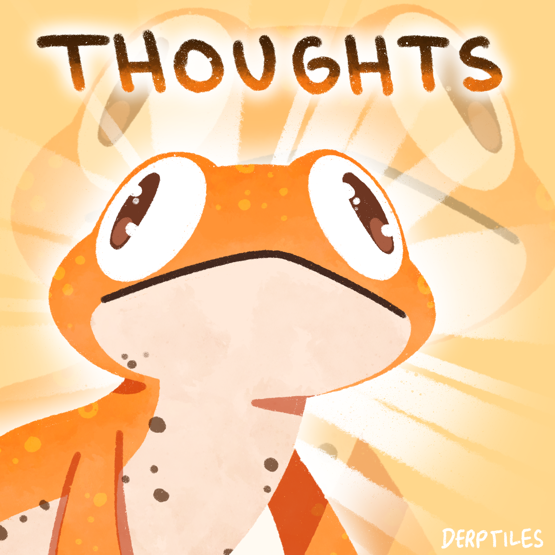 Thinking Gecko Gecko Thoughts Print – Derptiles