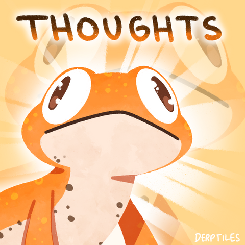 (4.75 x 4.75") Gecko Thoughts Print