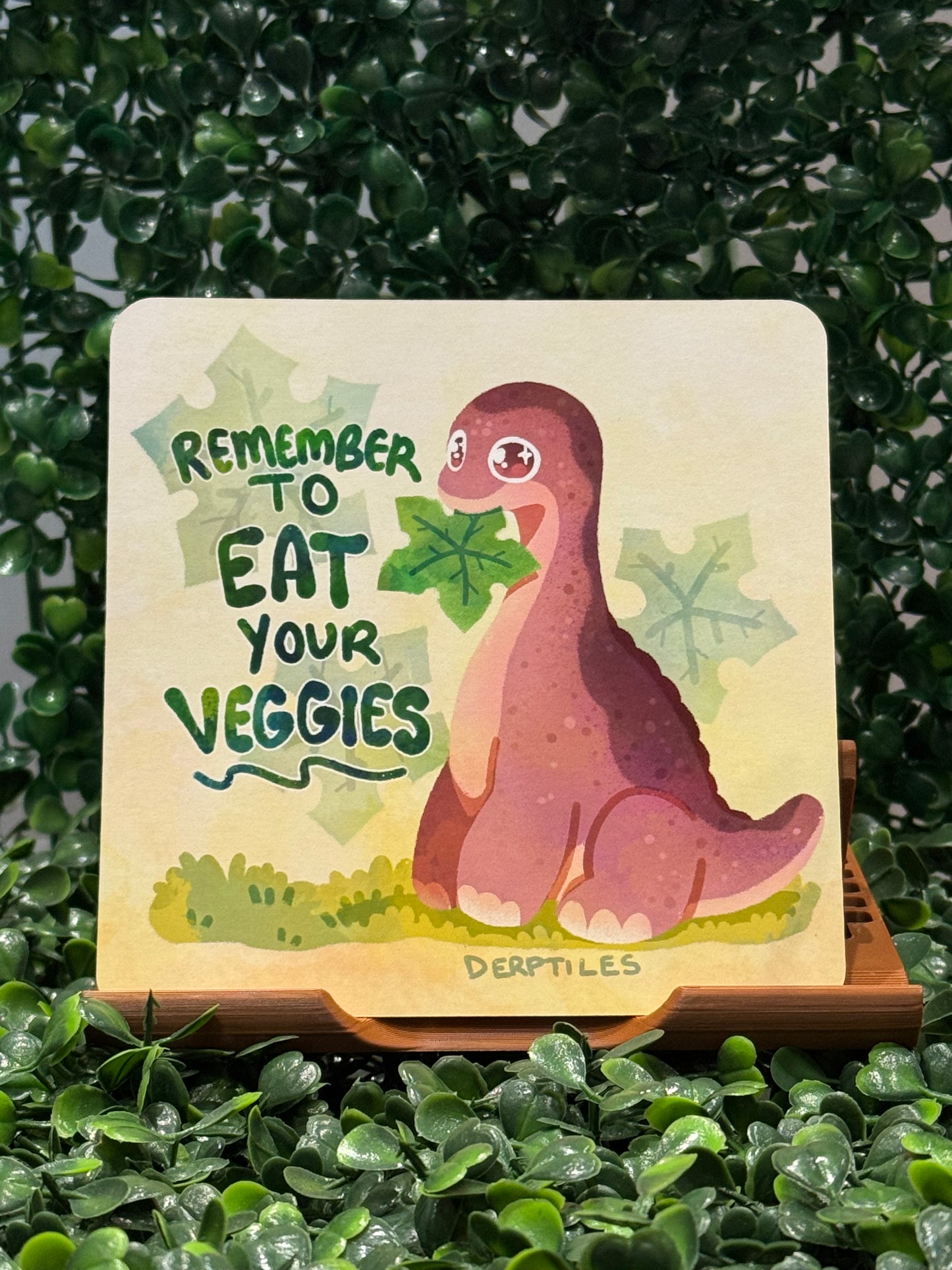 "Remember to Eat Your Veggies" Dinosaur Print