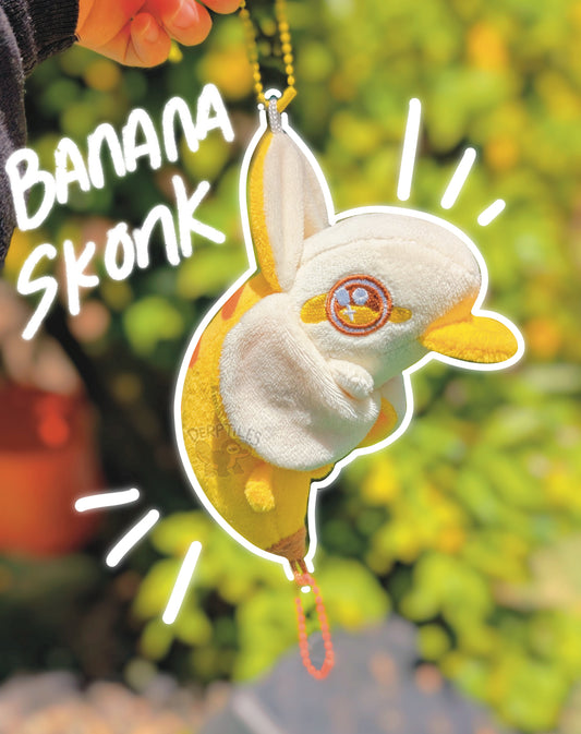 Banana Skonk Plush Keychain