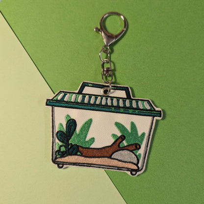 Terrarium Embroidered Keychain
