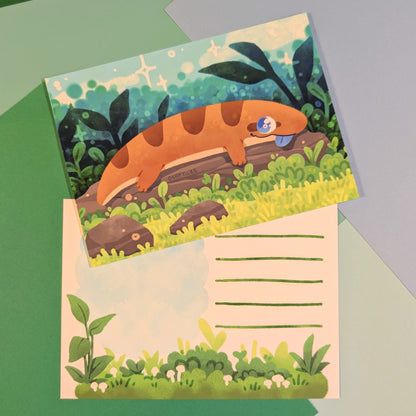 Sunbasking Skonk Postcard