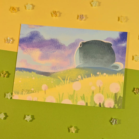 Dandelion Field Frogwhale Postcard
