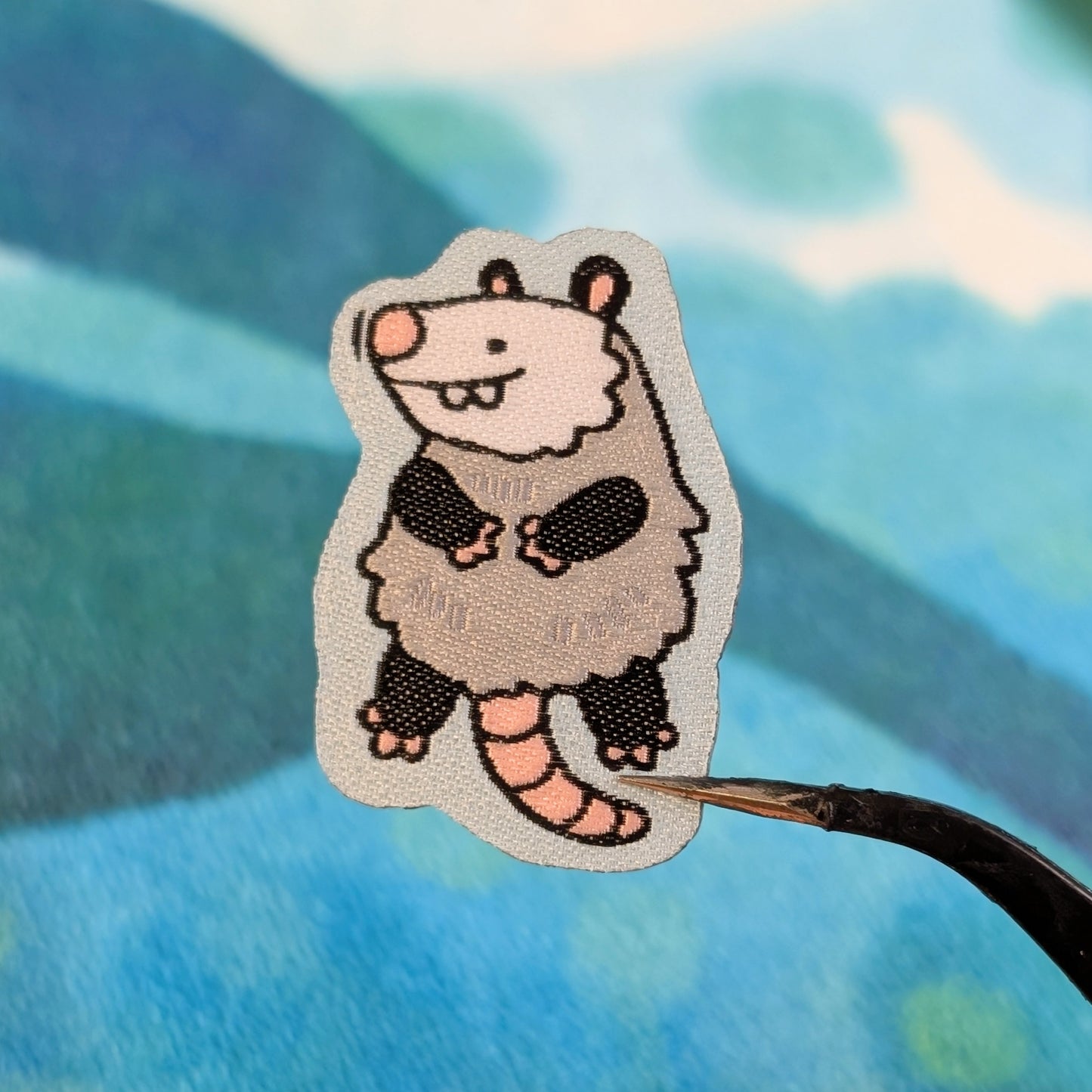 Opossum Iron-On Patch