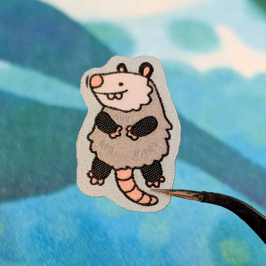 Opossum Iron-On Patch