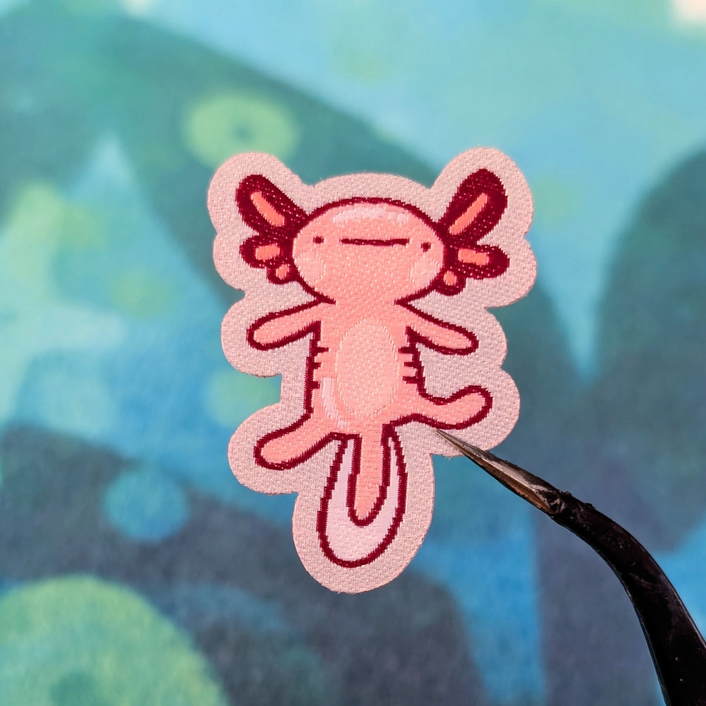 Axolotl Iron-On Patch