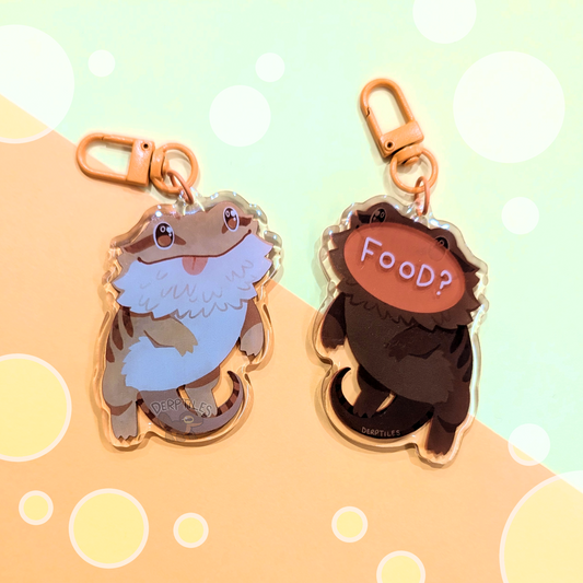 3D "Food?" Bearded Dragon Charm