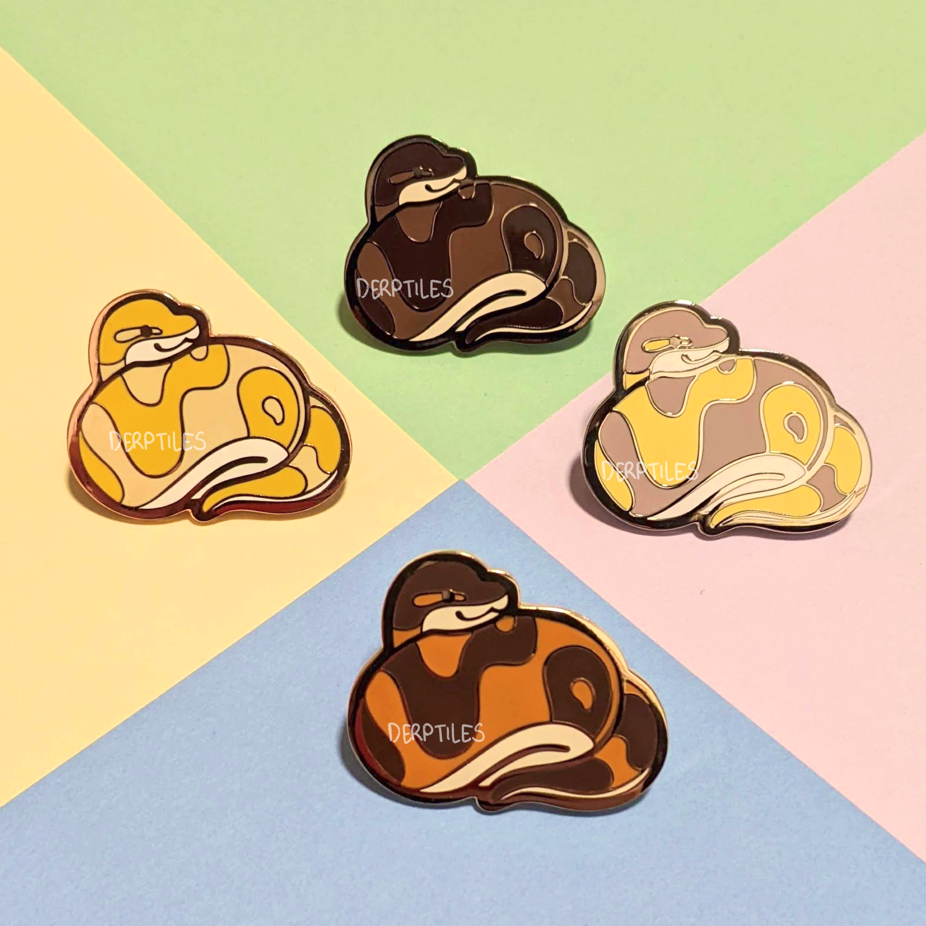Ball Python Pins Ball Python Enamel Pin – Derptiles