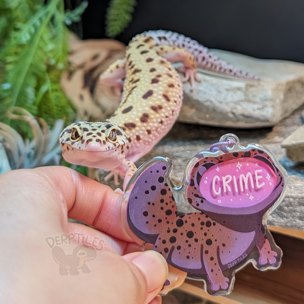 3D "Crime" Leopard Gecko Charm
