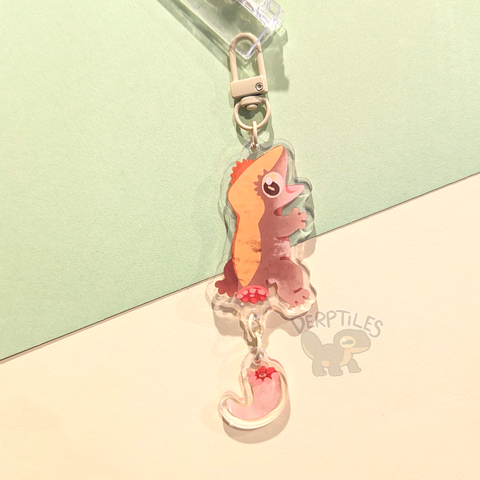 Dangly Crested Gecko Charm