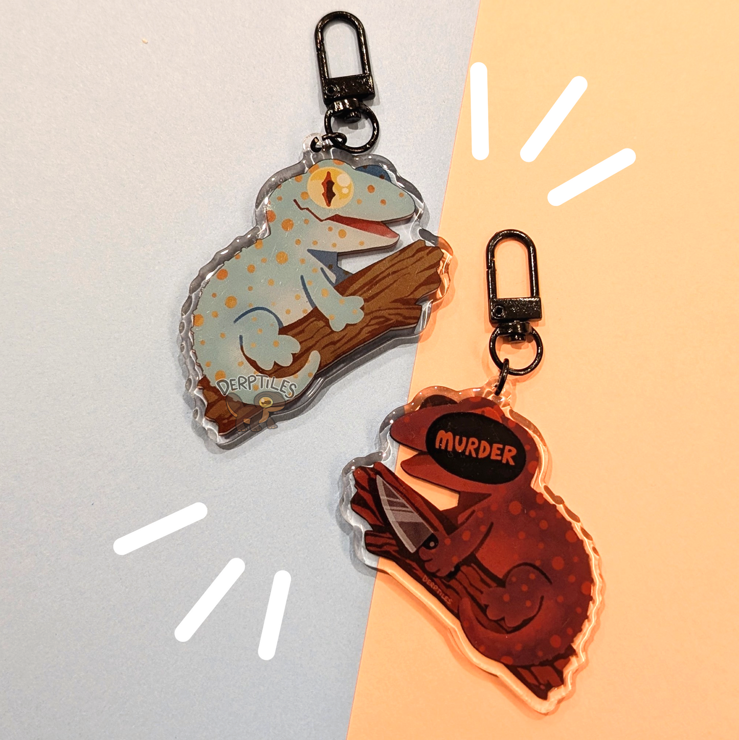 3D "Murder" Tokay Gecko Charm