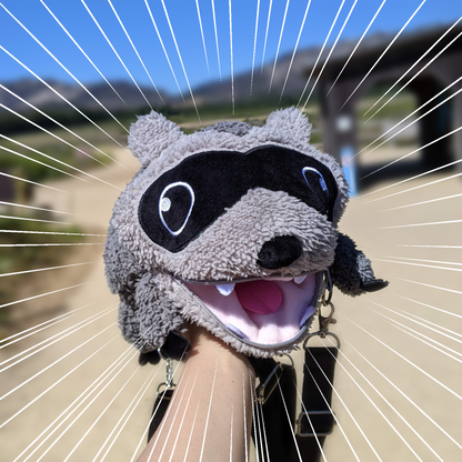 Raccoon Plush Bag