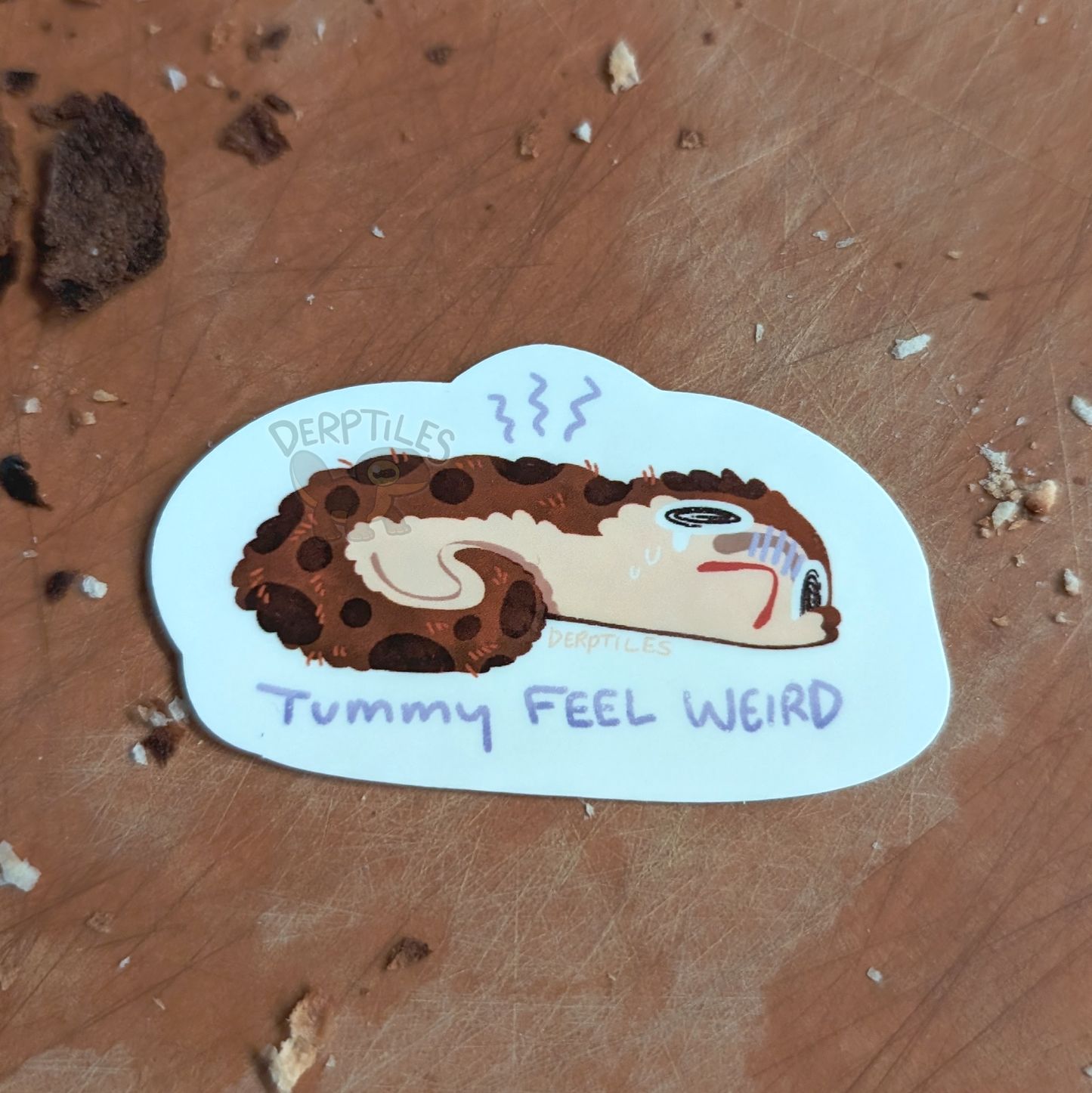 "Tummy Feel Weird" Hiki Sticker