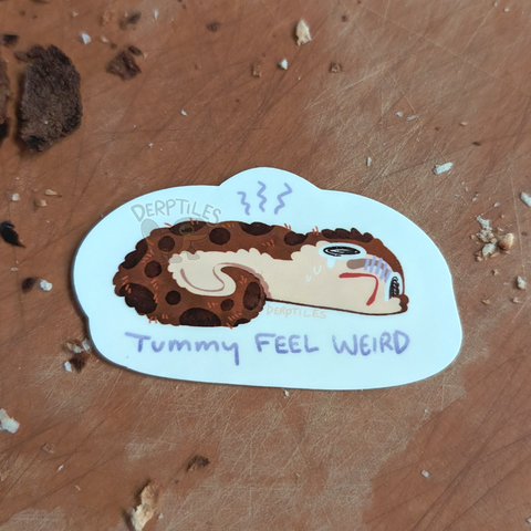 Hiki "Tummy Feel Weird" Sticker