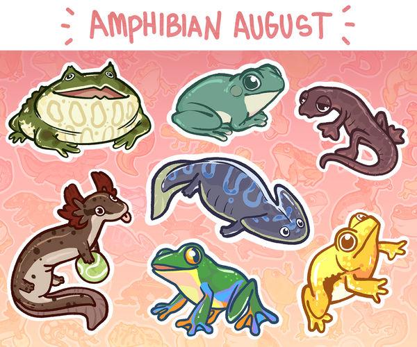 "Amphibian August" Sticker Sheets