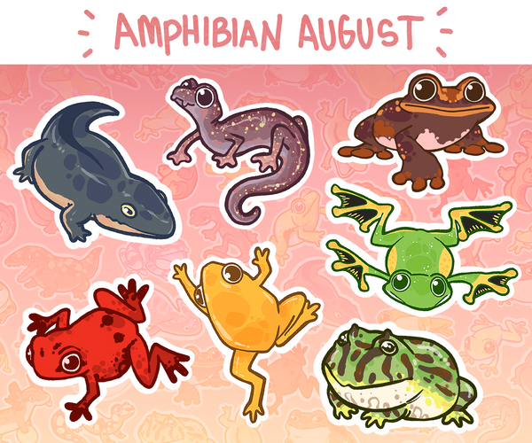 "Amphibian August" Sticker Sheets