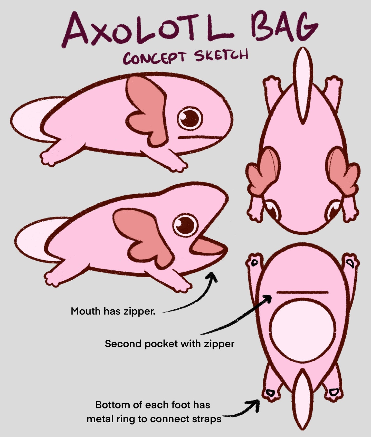 Axolotl Backpack