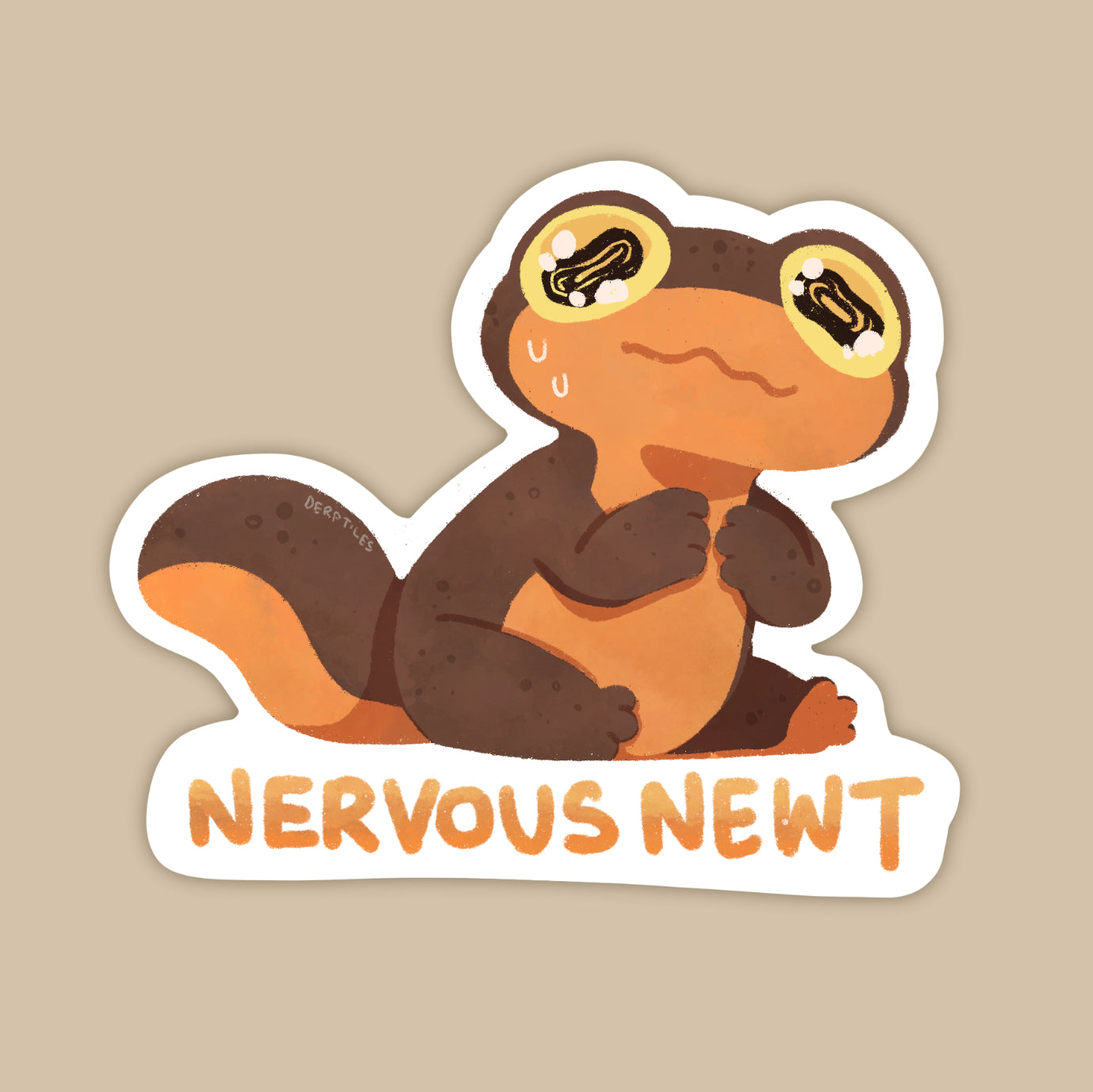 "Nervous Newt" Noot Sticker