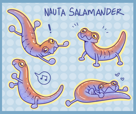Nauta Salamander Sticker Sheet