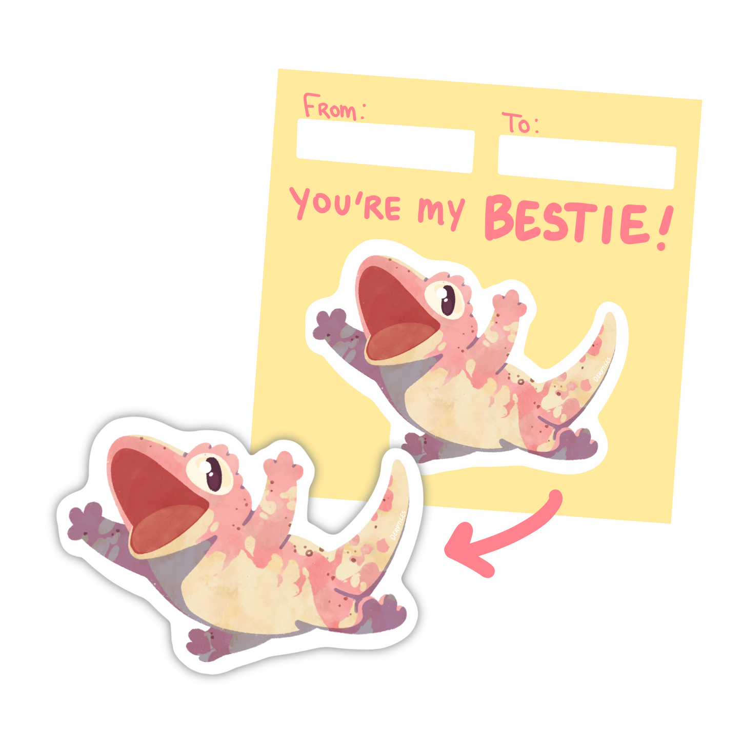 Sticker Card: Bestie Crestie Edition