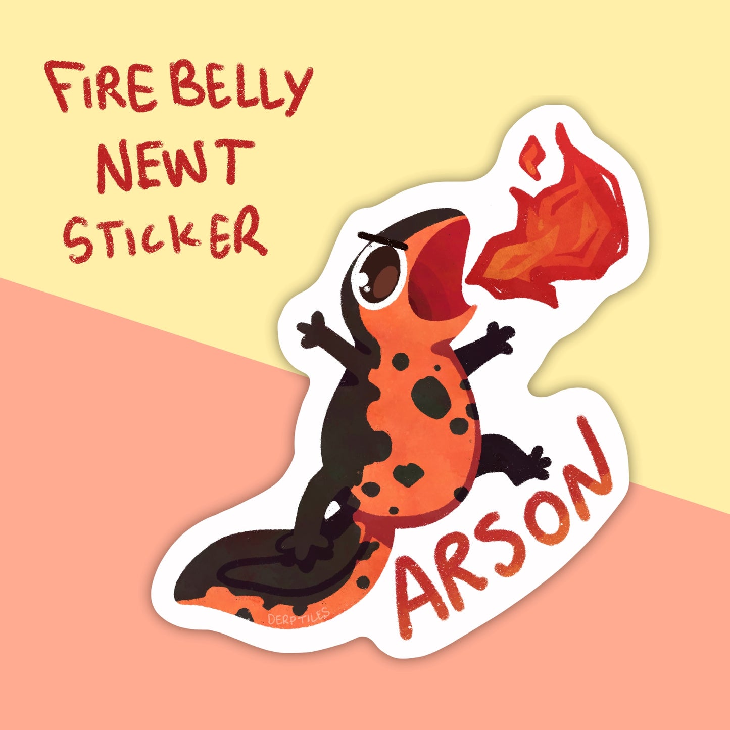 "Arson" Firebelly Newt Sticker