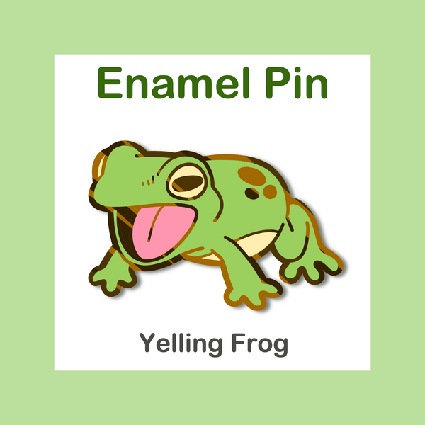 Yelling Frog Enamel Pin