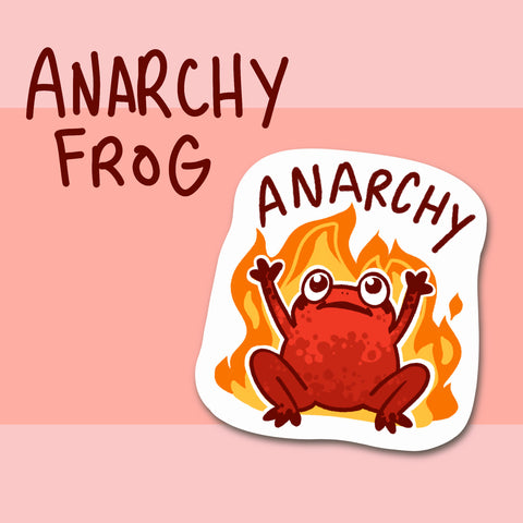 Anarchy Frog Sticker