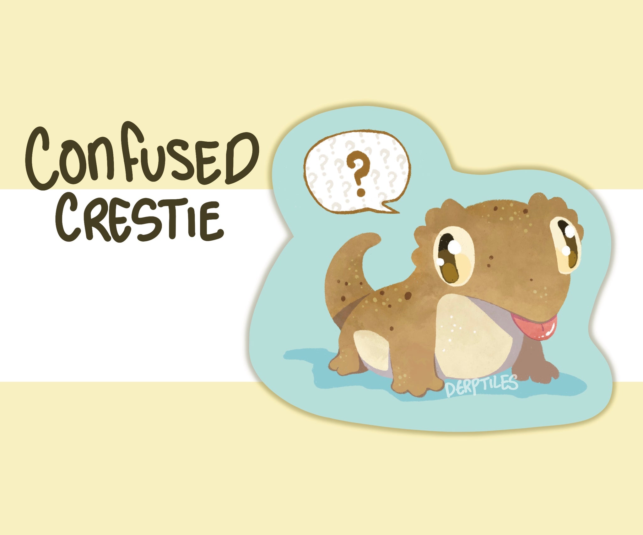 Confused Crestie Sticker