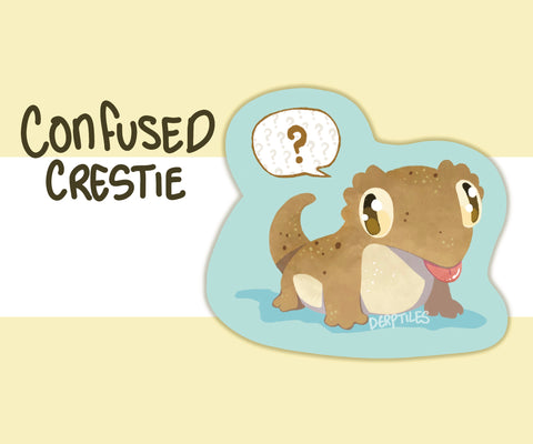 Confused Crestie Sticker