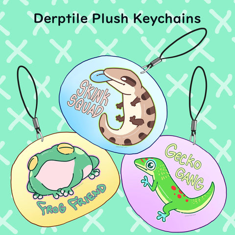 Derptile Plush Keychain-Choctopi Arts
