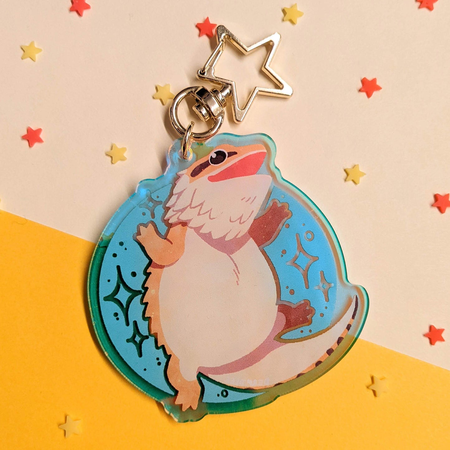 Holo Beardie Charm