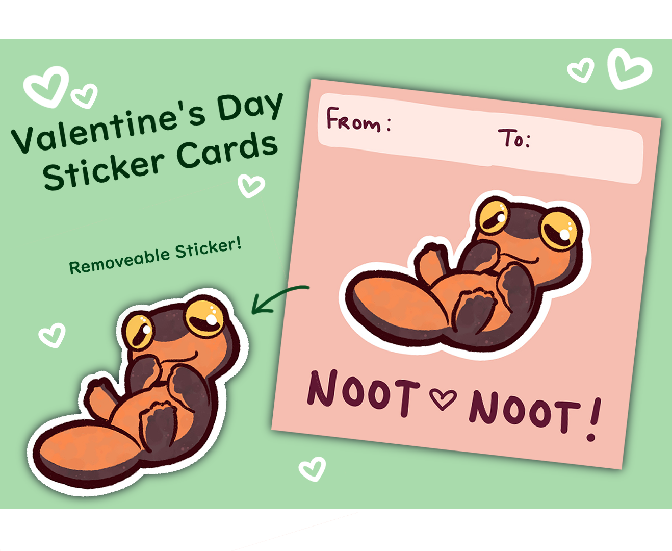 Valentine's Card: NOOT Edition-Choctopi Arts