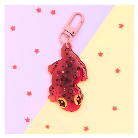 Semi-Transparent Red Salamander Charm