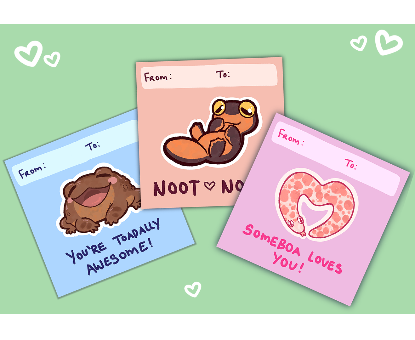 Valentine's Card: Sand Boa Edition-Choctopi Arts