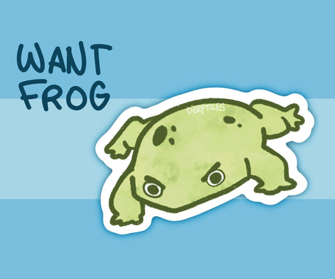 Want Frog Sticker